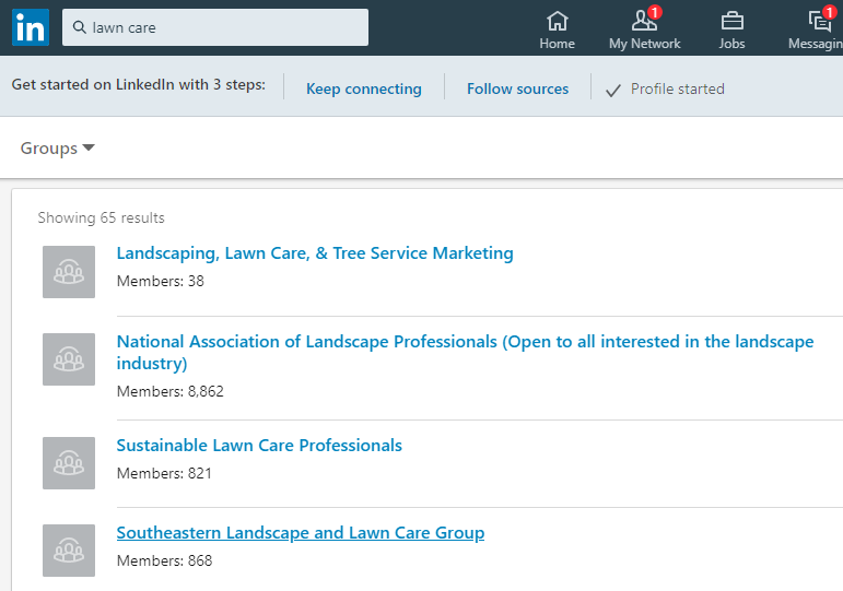 After being directed to the listing of LinkedIn groups that are in alignment with your topic, you can choose to join any group from the listing.